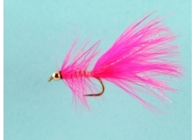 Woolly Bugger Pink Silver Head - różowy puchowiec